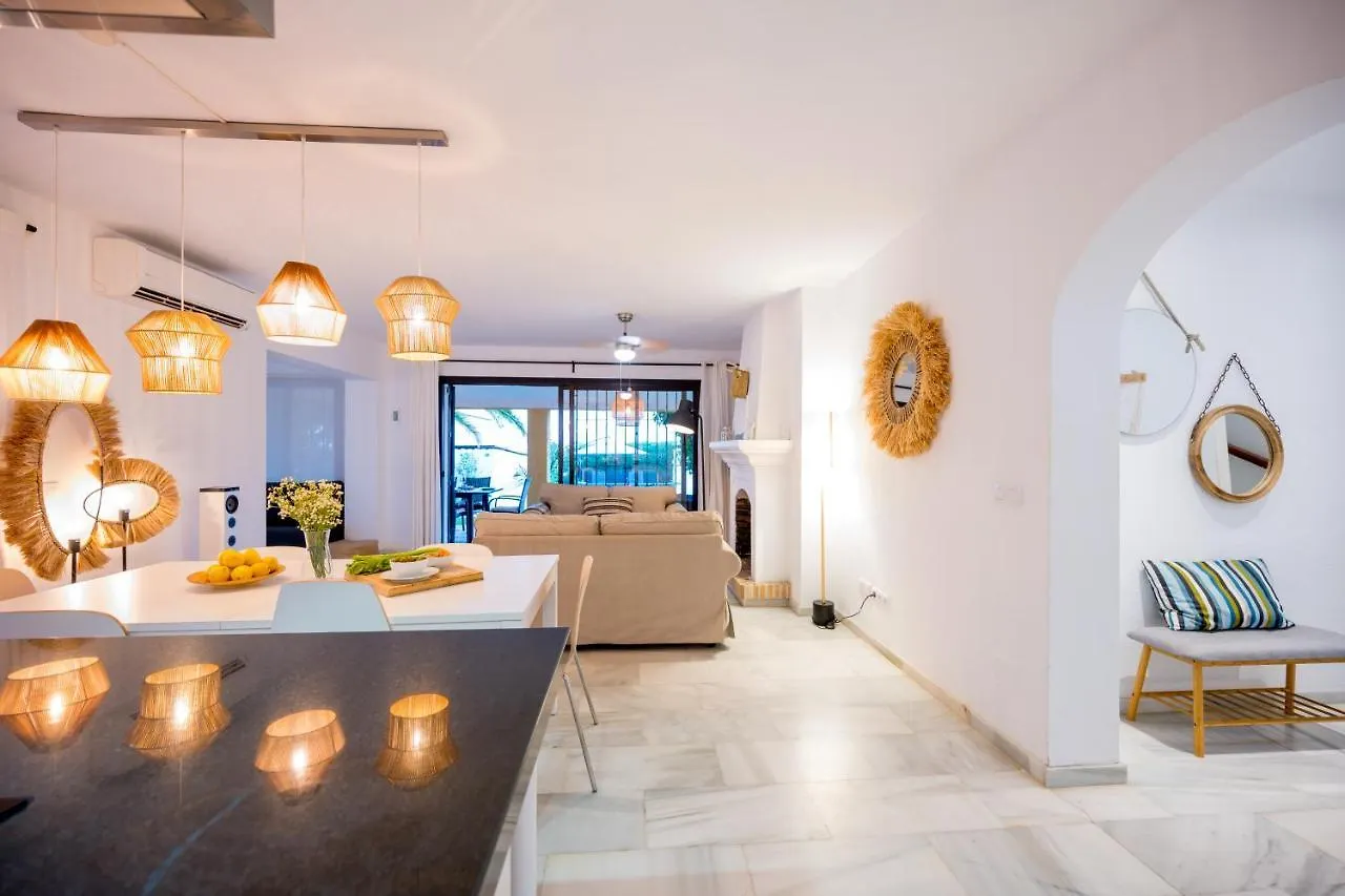 Typical Beach House Las Chapas Playa With Heated Pool Marbella Villa