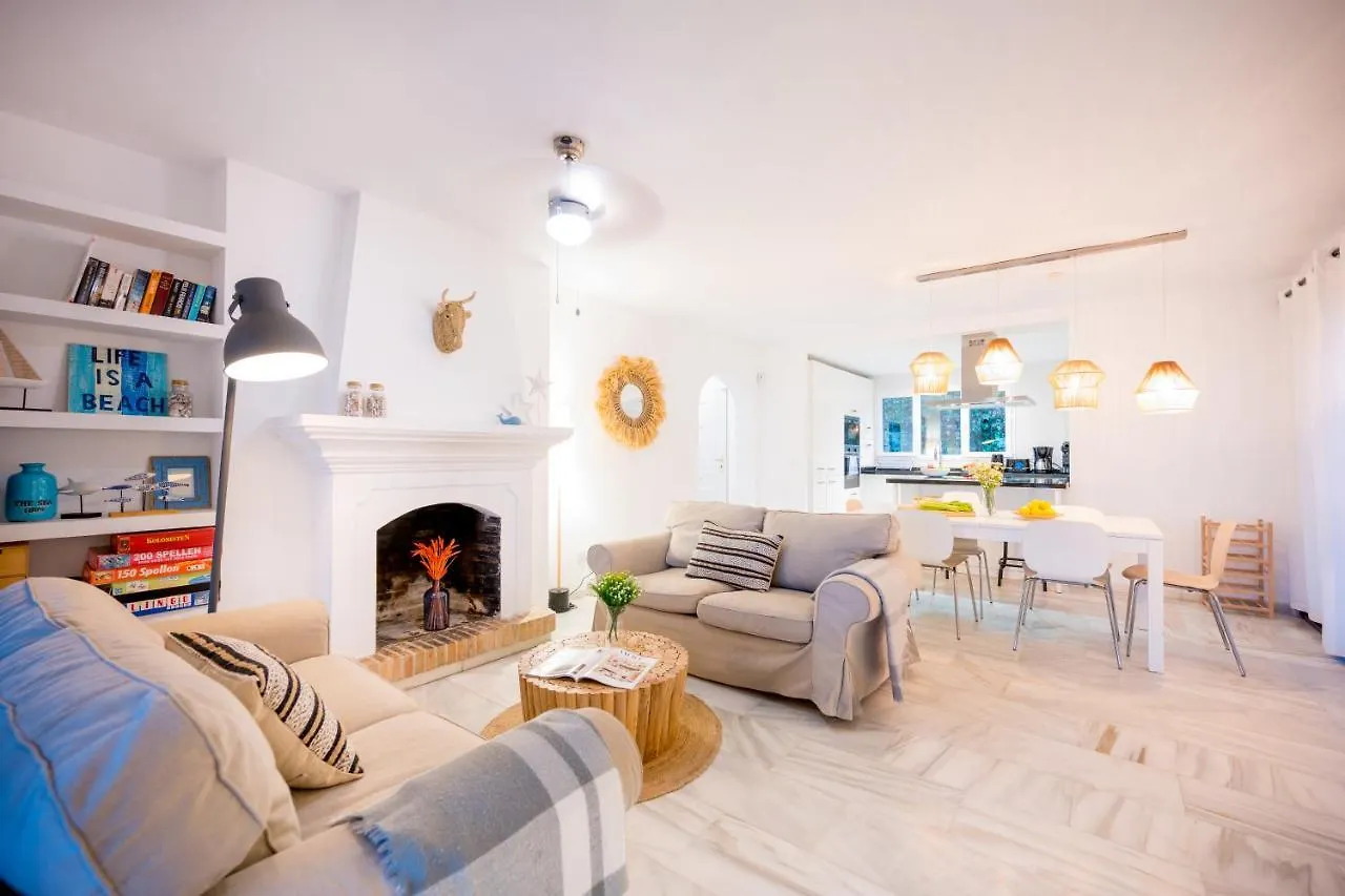 Villa Typical Beach House Las Chapas Playa With Heated Pool Marbella Spain